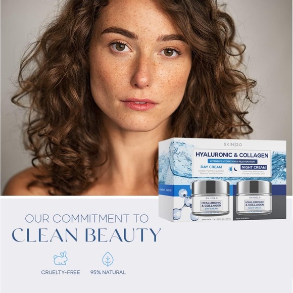 🔥 New, SKIN 2.0 Hyaluronic & Collagen Day/Night Anti-Aging Cream Duo Set - Picture 10 of 10